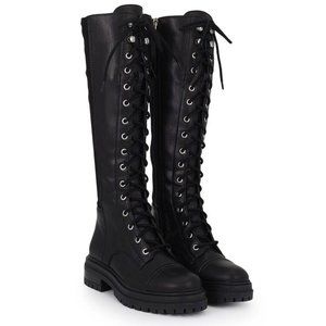 NWT NIB Circus NY Gwen Faux Leather Tall Combat Boot